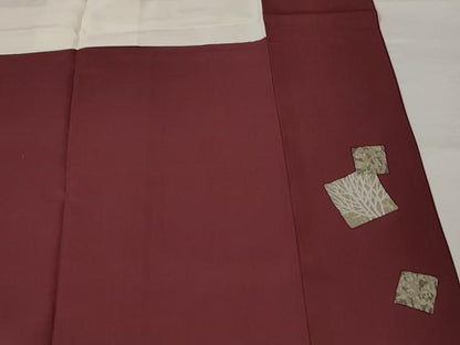 平和屋着物■訪問着　紬地　色紙重ね樹林文　金彩　正絹　逸品　AABI8400st