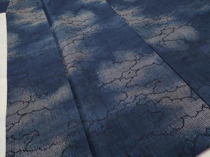 平和屋着物■上質な紬　雲取り文様　正絹　逸品　AABI8403st
