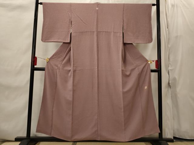 平和屋着物■上質な小紋　作家物　お召地　刺繍　舞花文　正絹　逸品　AABI8406st