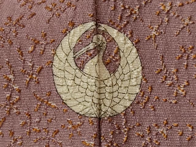 平和屋着物■上質な小紋　作家物　お召地　刺繍　舞花文　正絹　逸品　AABI8406st