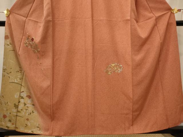 平和屋着物■訪問着　刺繍　地紙花文　金銀彩　金糸　正絹　逸品　AABI8413st