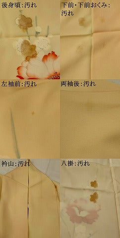 平和屋着物■訪問着　手描き　枝梅文　暈し染め　金彩　正絹　逸品　AABI8414st