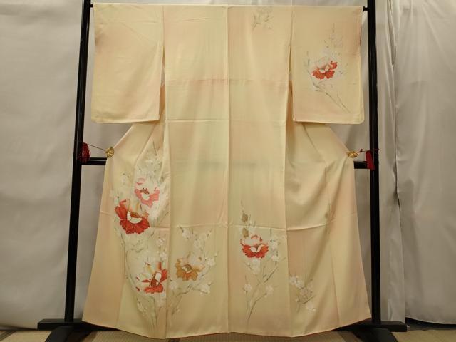平和屋着物■訪問着　手描き　枝梅文　暈し染め　金彩　正絹　逸品　AABI8414st