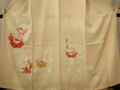 平和屋着物■訪問着　手描き　枝梅文　暈し染め　金彩　正絹　逸品　AABI8414st