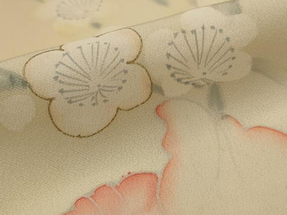 平和屋着物■訪問着　手描き　枝梅文　暈し染め　金彩　正絹　逸品　AABI8414st