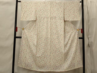 平和屋着物■上質な小紋　舞花文　正絹　逸品　AABI8415st