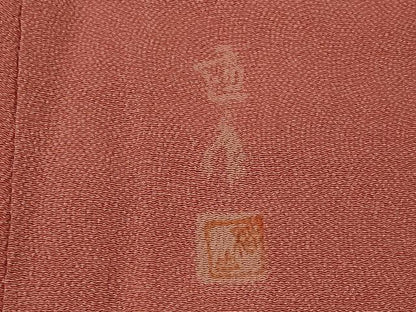 平和屋着物■江戸小紋　作家物　鮫小紋柄　鬼しぼ縮緬　正絹　逸品　AABI8416st