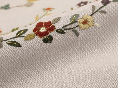 平和屋着物■訪問着　刺繍　舞花文　金糸　金彩　正絹　逸品　AABI8419st