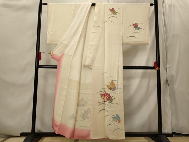 平和屋着物■訪問着　舞蝶文　金彩　正絹　逸品　AABI8422st