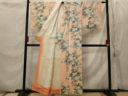 平和屋着物■上質な小紋　草花文　正絹　逸品　AABI8423st