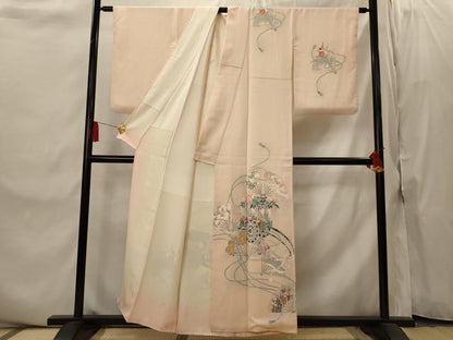 平和屋着物■訪問着　扇花車文　正絹　逸品　AABI8424st