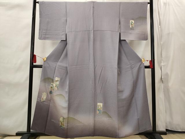 平和屋着物■訪問着 大文字焼き 暈し染め 金彩 正絹 逸品 AABI8432st