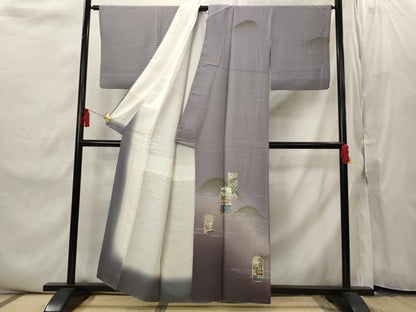 平和屋着物■訪問着 大文字焼き 暈し染め 金彩 正絹 逸品 AABI8432st