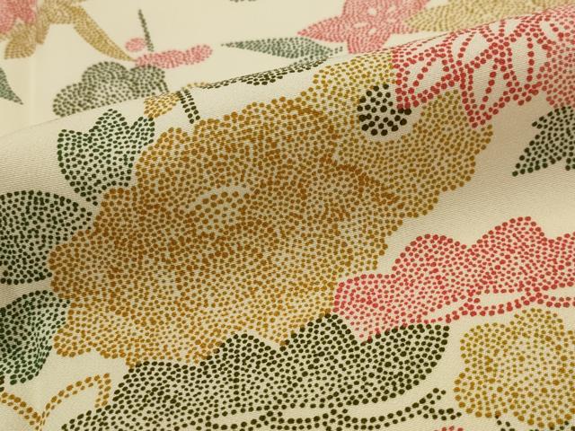 平和屋着物■上質な小紋　草花文　正絹　逸品　AABI8438st