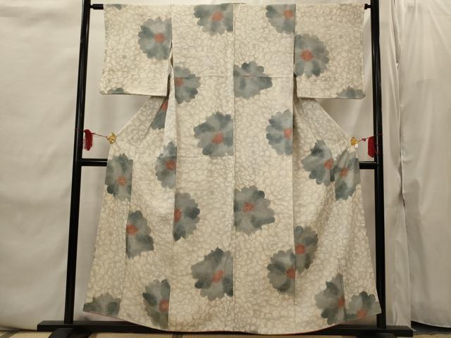 平和屋着物■上質な小紋 花尽し 暈し染め 正絹 逸品 AABI8440st
