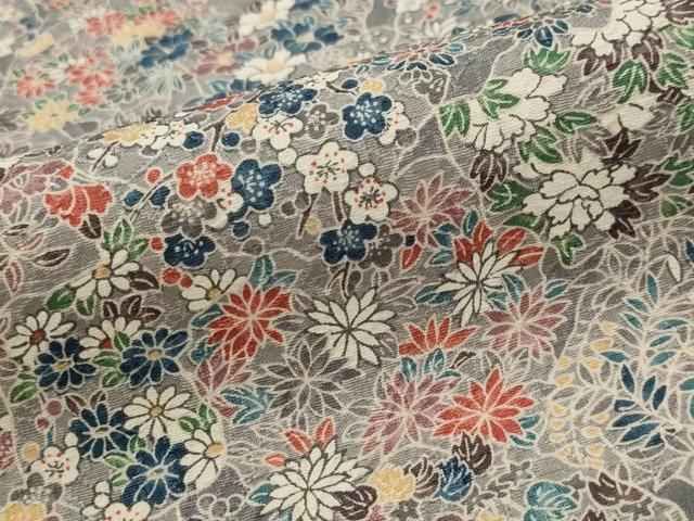 平和屋着物■上質な小紋 花尽し 正絹 逸品 AABI8443st