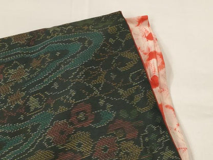 平和屋着物■本場大島紬　流水花文　正絹　逸品　AABI8445st
