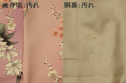 平和屋着物■上質な小紋　草花文　暈し染め　金彩　正絹　逸品　AABI8448st