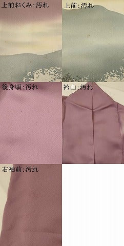 平和屋着物■訪問着　樹林文　暈し染め　正絹　逸品　AABI8450st