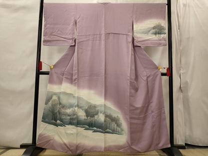 平和屋着物■訪問着　樹林文　暈し染め　正絹　逸品　AABI8450st