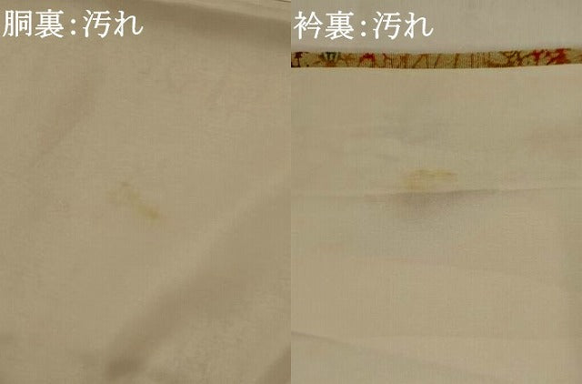 平和屋着物■上質な小紋　型染め　草花文　鬼しぼ縮緬　正絹　逸品　AABI8452st