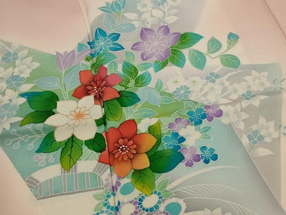 平和屋着物■訪問着　手描き　草花文　暈し染め　正絹　逸品　未使用　AABI8456st
