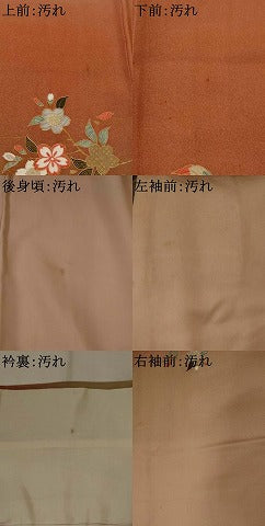 平和屋着物■訪問着　舞花文　暈し染め　金彩　正絹　逸品　AABI8457st