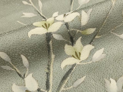 平和屋着物■訪問着　手描き　枝花文　正絹　逸品　AABI8471st