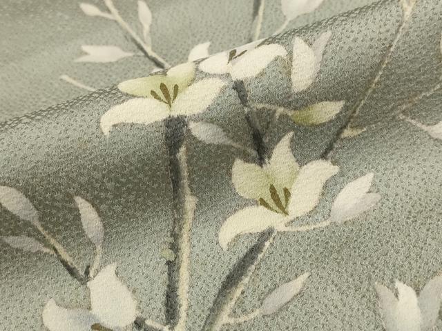 平和屋着物■訪問着　手描き　枝花文　正絹　逸品　AABI8471st