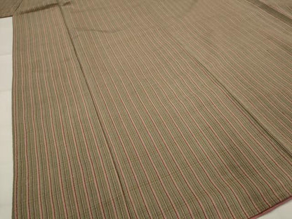 平和屋着物■上質な紬　縞　正絹　逸品　AABI8474st
