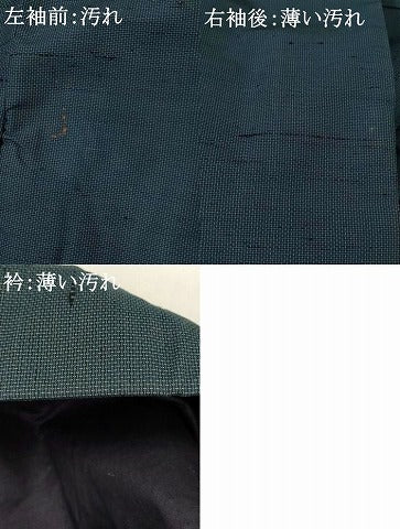 平和屋着物■男性　紬　格子　正絹　逸品　AABI8479st