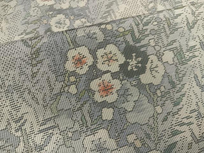 平和屋着物●本場大島紬　白大島　一元7マルキ　総絣　梅　正絹　逸品　未使用　AABI8485ph