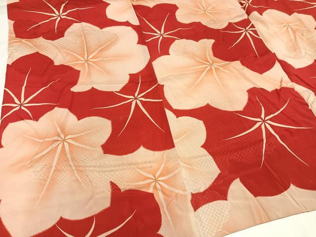 平和屋着物●セミアンティーク　長襦袢　袷　花尽くし　正絹　逸品　AABI8489ph