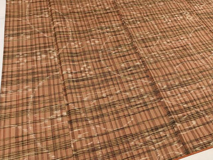 平和屋着物●上質な紬　琉球絣文様　正絹　逸品　AABI8494ph