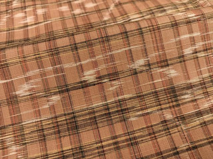 平和屋着物●上質な紬　琉球絣文様　正絹　逸品　AABI8494ph