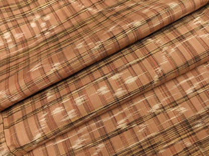 平和屋着物●上質な紬　琉球絣文様　正絹　逸品　AABI8494ph