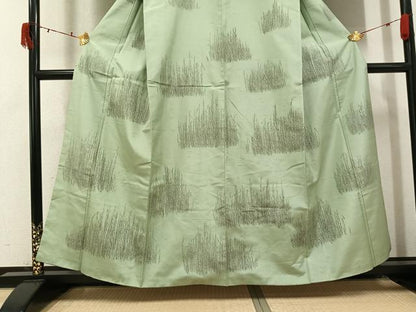 平和屋着物●訪問着　紬地　草木文　正絹　逸品　AABI8497ph