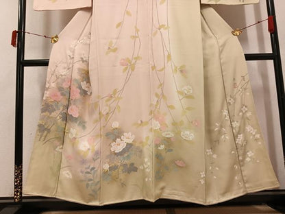 平和屋着物●訪問着　作家物　影山　枝花文　暈し染め　金彩　正絹　逸品　AABI8503ph