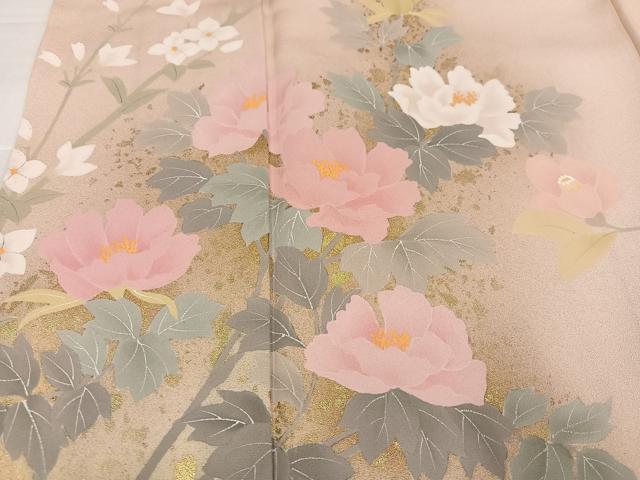平和屋着物●訪問着　作家物　影山　枝花文　暈し染め　金彩　正絹　逸品　AABI8503ph