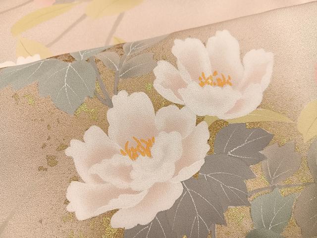 平和屋着物●訪問着　作家物　影山　枝花文　暈し染め　金彩　正絹　逸品　AABI8503ph