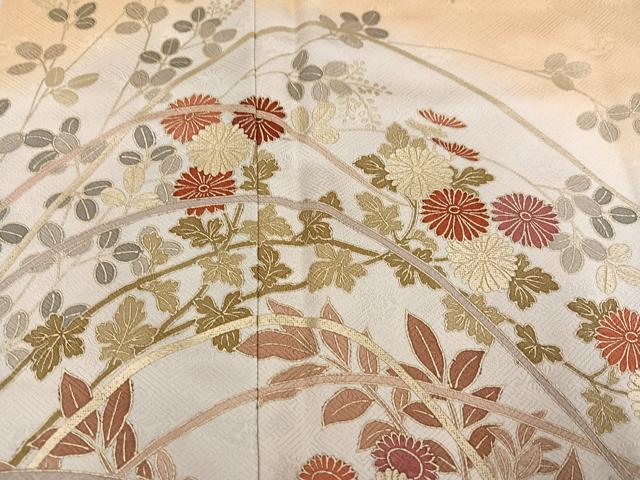 平和屋着物●訪問着　草花文　暈し染め　金銀彩　やまと誂製　正絹　逸品　未使用　AABI8505ph