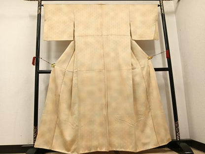 平和屋着物●上質な小紋　青海波地紋　暈し染め　正絹　逸品　AABI8506ph