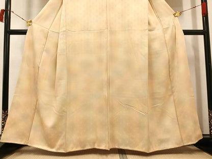 平和屋着物●上質な小紋　青海波地紋　暈し染め　正絹　逸品　AABI8506ph