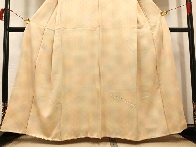 平和屋着物●上質な小紋　青海波地紋　暈し染め　正絹　逸品　AABI8506ph