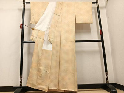 平和屋着物●上質な小紋　青海波地紋　暈し染め　正絹　逸品　AABI8506ph