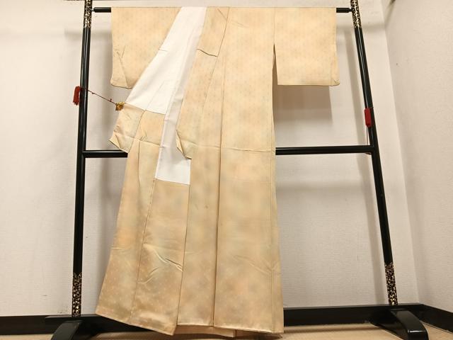 平和屋着物●上質な小紋　青海波地紋　暈し染め　正絹　逸品　AABI8506ph
