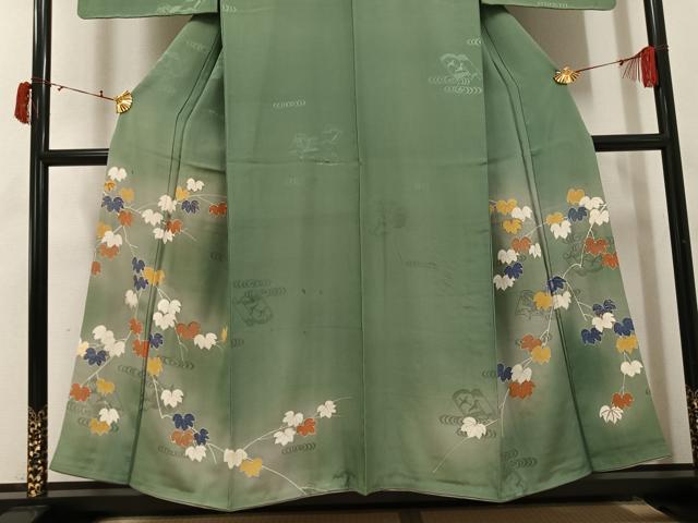 平和屋着物●豪華色留袖　枝葉文　暈し染め　金彩　正絹　逸品　AABI8507ph