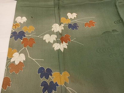 平和屋着物●豪華色留袖　枝葉文　暈し染め　金彩　正絹　逸品　AABI8507ph
