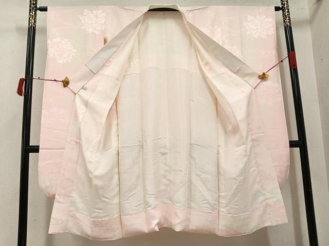 平和屋着物●振袖用長襦袢　袷　花地紋　暈し染め　鈴乃屋扱い　正絹　逸品　AABI8509ph