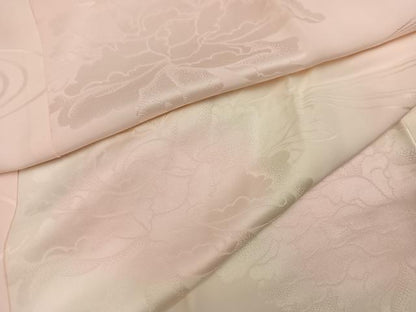 平和屋着物●振袖用長襦袢　袷　花地紋　暈し染め　鈴乃屋扱い　正絹　逸品　AABI8509ph